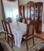 8 piece dining set with grandfather clock