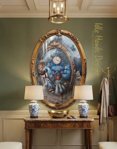 Distressed Alice In Wonderland Mirror