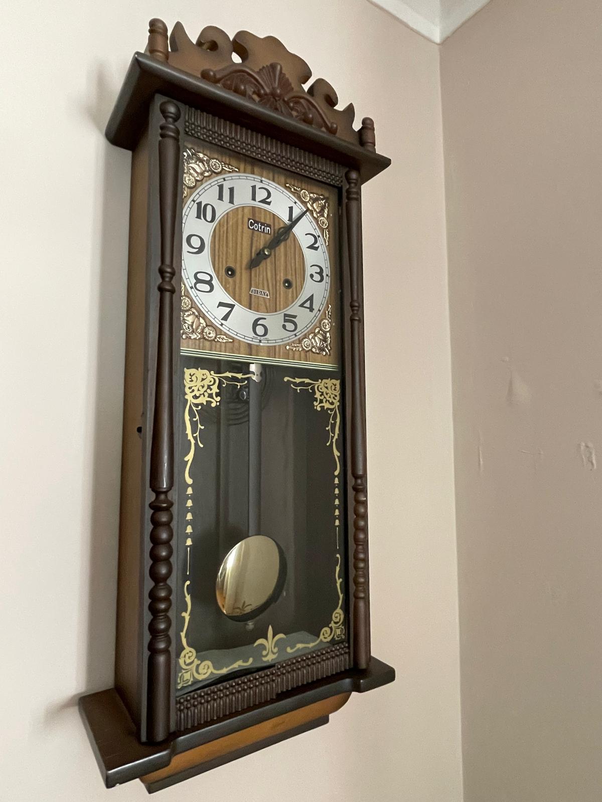 Cotrin Mechanical Wall Clock with Pendulum