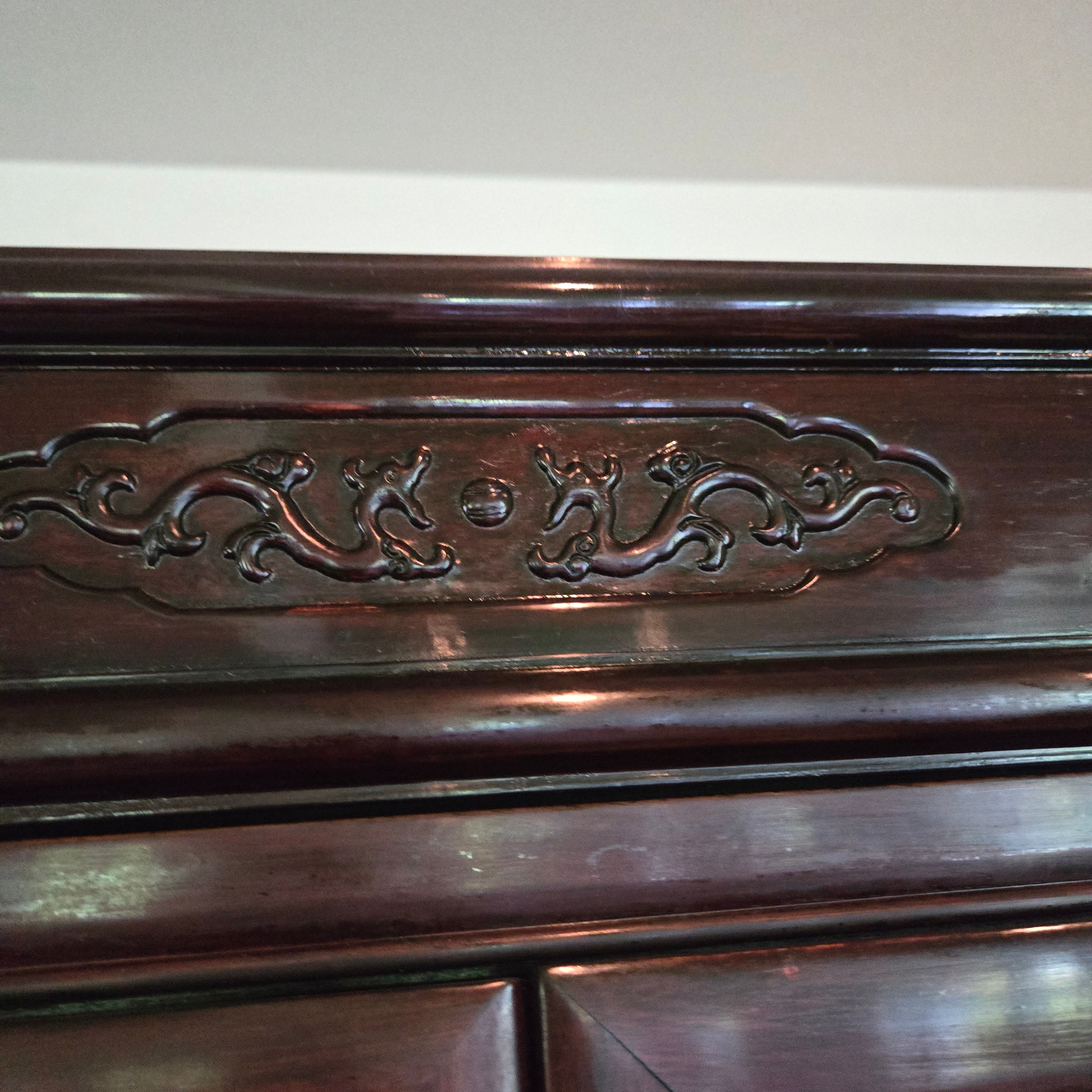 Custom Made Solid Rosewood Chinese Style Display Cabinet / Large Wall Unit
