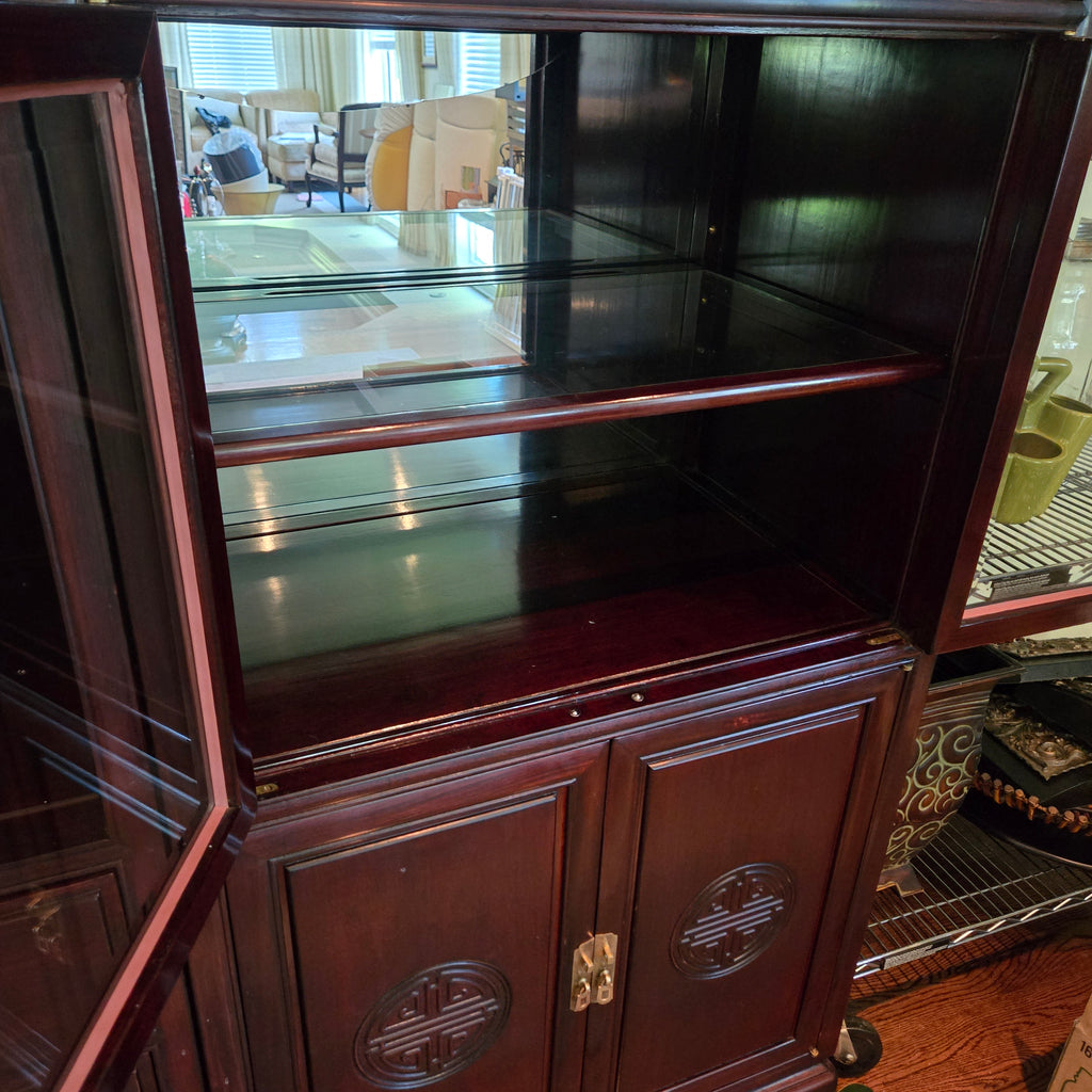 Custom Made Solid Rosewood Chinese Style Display Cabinet / Large Wall Unit