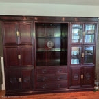 Custom Made Solid Rosewood Chinese Style Display Cabinet / Large Wall Unit